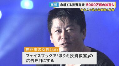 AIを使ったフェイク動画・音声で　堀江貴文氏かたる投資勧誘　SNS投資被害で5260万円被害