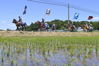 「相馬野馬追」開幕　人と馬の体調を考慮、猛暑避け5月開催に