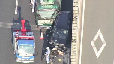 【速報】トラックが「車列」に追突　バイクと車4台が巻き込まれ9人ケガ　兵庫県の『姫路バイパス』