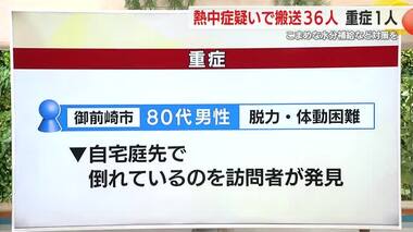 80代男性が自宅の庭で倒れ重症…熱中症の疑いで36人が救急搬送　静岡県は連日の猛暑日