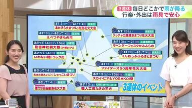 【北海道の天気 7/12(金)】3連休は毎日どこかで雨が降る　行楽・イベント・レジャーは急な雨に備えて雨具があると安心