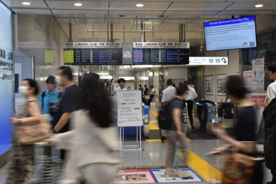 「のぞみ、朝イチでも満席」　利用者ら、ぐったり　東海道新幹線再開