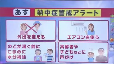 岩手県に８月２４日今季初の「熱中症警戒アラート」発表　台風近づき湿気も多く蒸し暑く