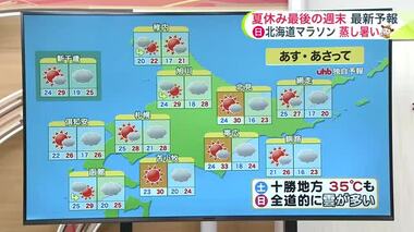 北海道【菅井さんの天気予報 8/23(金)】今夜からあす明け方にかけて“ゲリラ雷雨“”に要注意　週末は猛暑が復活！十勝地方で35℃か