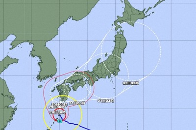 台風10号、29日に九州に接近　鹿児島・宮崎に特別警報の可能性も