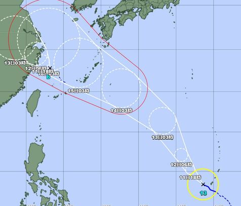 台風13号が発生　沖縄に14日ごろに接近の恐れ　3連休の海・空の便に大きく影響か