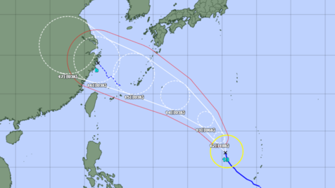 台風13号　14～15日に暴風域を伴い南西諸島に接近する恐れ　14日の最大瞬間風速は沖縄地方で50メートル予想【12日午前6時時点】