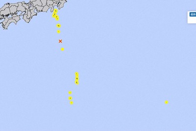 震度1以上なしも過去に観測あり　一時津波注意報　鳥島近海の地震