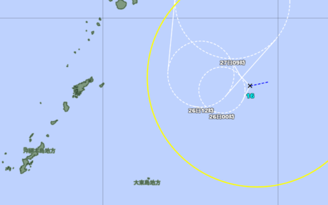 台風16号、日本の南で発生　沖縄へ直接の影響はない見込み