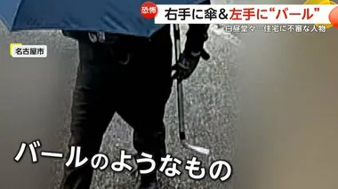 「何されるのか」傘さしバール握った全身黒ずくめの不審者が白昼堂々と敷地に…家の中で女性が恐怖に震える　近隣で同様事案相次ぐ　名古屋市