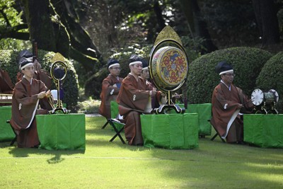 園遊会彩った音楽　「楽部」の雅楽は無形文化遺産にも登録