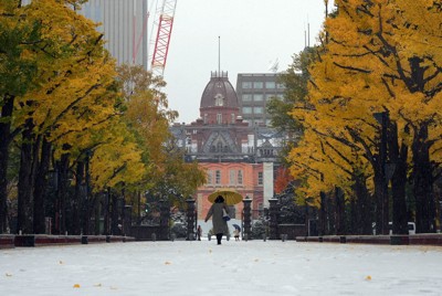 札幌で今季初積雪　6日夜に1センチ、平年より6日早く